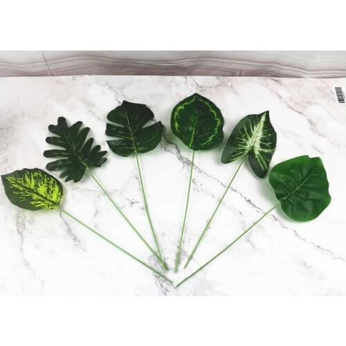 Artificial Turtle Leaves Simulation Flower Single Flower Accessories Decorative Home Christmas Decoration Green Plant Leaves