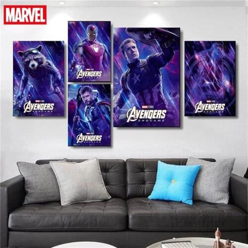 Marvel Avengers Canvas Painting Captain America Thor Posters and Prints Wall Art Picture For Bedroom Artwork Decor Frameless