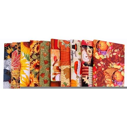 Thanksgiving Themed Maple Leaf DIY Cotton Fabric Pure Cotton Sewing Widely Used Handmade Patchwork Pure Cotton Cloth Group