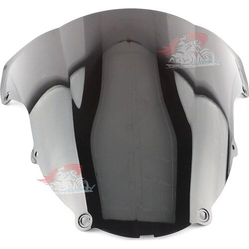 For Kawasaki ZX6R 2003 2004 Black Motorcycle ABS Plastic Windshield Windscreen