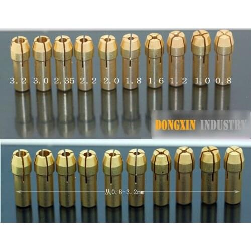 10 Pcs Copper Connecting Chuck for Dremel Drill Mini drill Chuck (0.8-3.2)MM Free Shipping