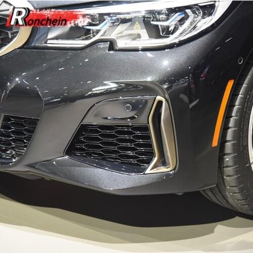 RONCHEIN Front Fog Lamp Trim Cover Sticker for BMW 3 Series G20 G21 Exterior Fog Light Replacement Decor Accessories Car Styling