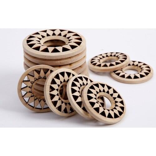 10PCS 35-50mm Unfinished Blank Wood Teardrop Earring Pendant for Christmas Tree Decoration, Jewelry Supplies and DIY Making