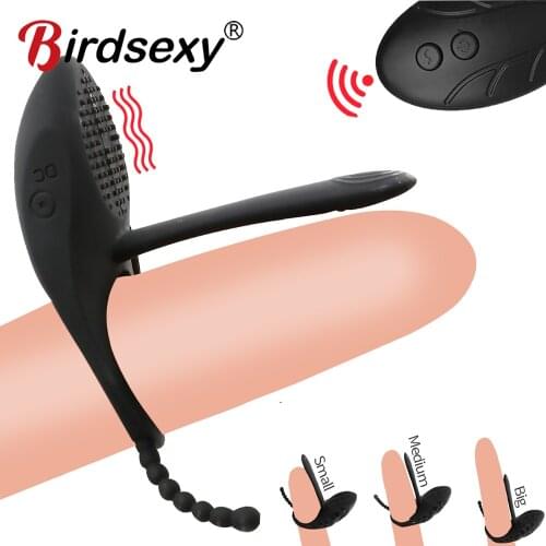 Adult Sex Toys Wireless Remote Penis Ring Vibrator Male Delay Ejaculation Clitoris Stimulator Cock Ring Couple Sex Porducts shop