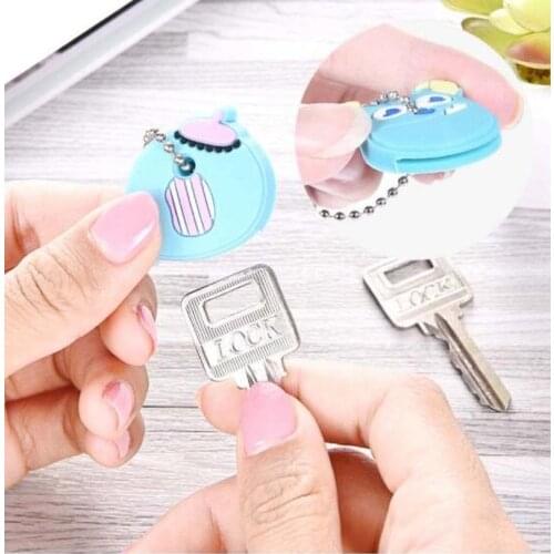 2 PCS Animal Silicon Key Caps Covers Keys Keychain Case Shell Novelty Item Figurines For key Control Dust Cover Keychain Decor