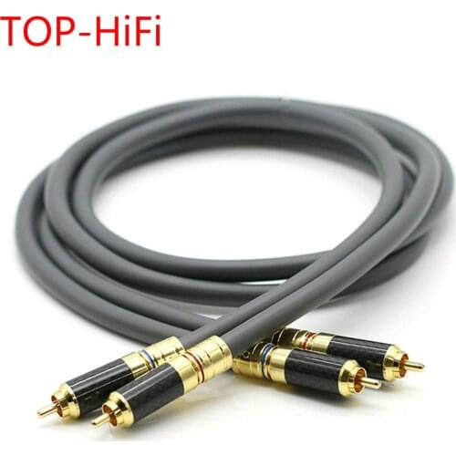 TOP-HiFi M850SW Signal Cabel Single Crystal Copper Audio Corld Wire Line RCA Interconnect Audio Cable