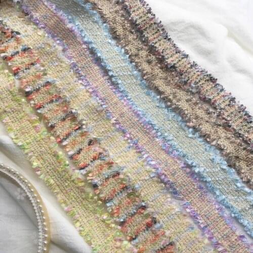 3CM 10Yards Tweed webbing ribbon with Frayed sides for gaments,hats,pins. sewing accessories Ribbon for garments nylon webbing