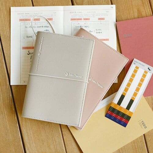 Vintage Strap Timeline Daily Plan Journal Notebook Management Efficiency Agenda Planner Diary Office Stationery 2021