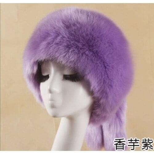 22color women Faux fur hat .Russian dome hat thickened winter fur warm ear protection with tail ( color 12-22 choose )