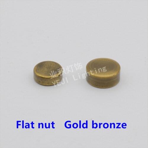 Gold bronze Flat nut M10 screw cap Decorative nut Vintage pendant lighting fitting Led bulb Tube light Lighting accessories