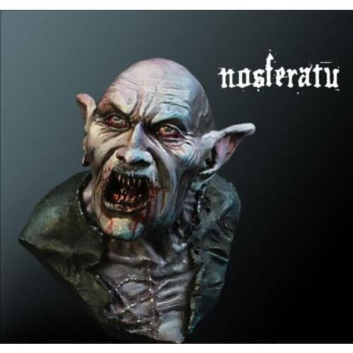 1/12 ratio resin bust model Nosferatu vampire science fiction GK white model hand bag X132