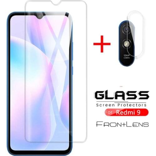 2 in 1 protective glass redmi 9 camera lens protector For xiaomi redmi 9 redmi9 xiomi xaomi redmy 9 tempered glass film 6.53 9a