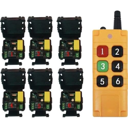 2000m AC 220 V 1CH 1 CH 10A Wireless Remote Control LED Light Switch Relay Output Radio RF Transmitter And 433 MHz Receiver