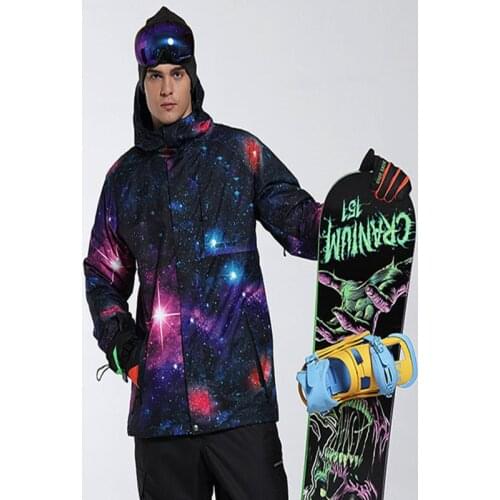 2019 GSOU SNOW Men Ski Jacket Skiing Snowboard Jacket Windproof Waterproof Hooded Breathable Super Warm Clothing Outdoor Sport