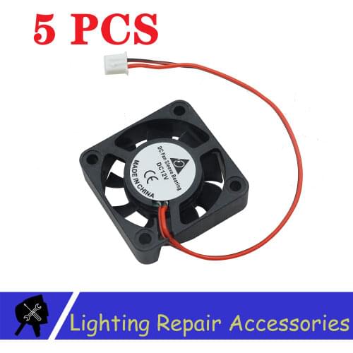 5 Pcs 12v or 24v 4x4cm Silent fan For 7x10w 7x12w 18x3w 12x12w Led Plastic PAR Light Repair parts Stage light accessories