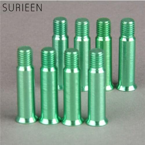 SURIEEN 8PCS 8mm*34mm Inline Speed Skating Screws Nail Axle Screw Aluminium for Inline Skates Golden Blue Red Siver Green Black