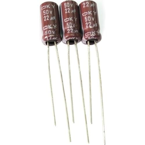 10pcs 22uF 50V NIPPON NCC KY Series 5x11mm Low ESR 50V22uF Aluminum Electrolytic Capacitor