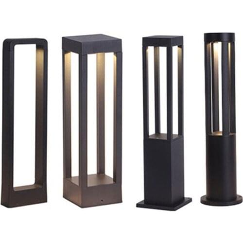 Aluminum Waterproof 10W LED Garden Lawn Lamp Modern Landscape Pillar Light Outdoor Courtyard Villa Pathway Lawn Bollards Light