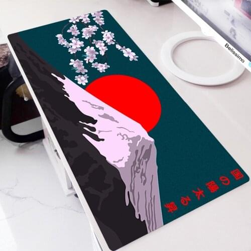 Large Computer Mouse Pad Japanese Flower Mats Gaming Keyboard Desk Mat Flower Mause Mat Gamer Accessories Mousepad Xxl Varmilo