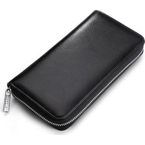 Genuine cow Leather anti theft 36 Card Holder Credit Card Case Organizer passport Wallet Men RFID Blocking card Wallets Purse