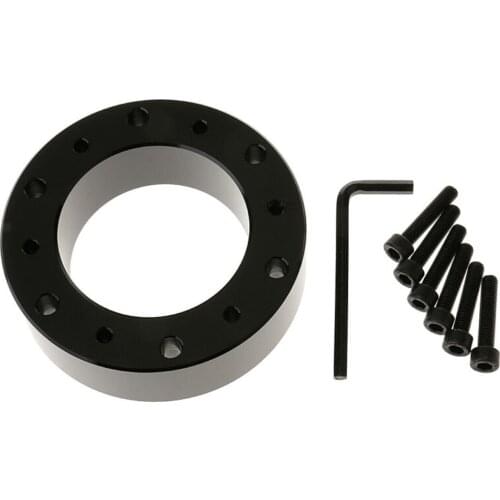 Black Aluminium Steering Wheel Gasket Spacer Hub Bolt Kit For Momo Sparco NRG Brand New And High Quality
