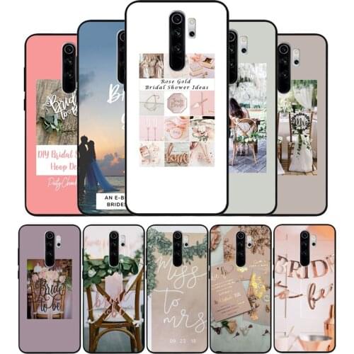 Bride to Be black Silicone Phone Case For Redmi note 8 7 Pro S 8T for redmi 9 7A Cover