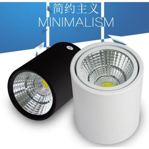 COB LED Downlights 3W 7W 12W Surface Mounted LED Ceiling Lamps Spot Light 360 Degree Rotation LED Downlights AC85-265V