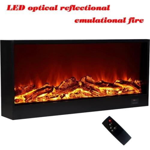 Electric fireplace firebox insert burner room heater LED optical fire artificial emulational flame decoration warm air blower
