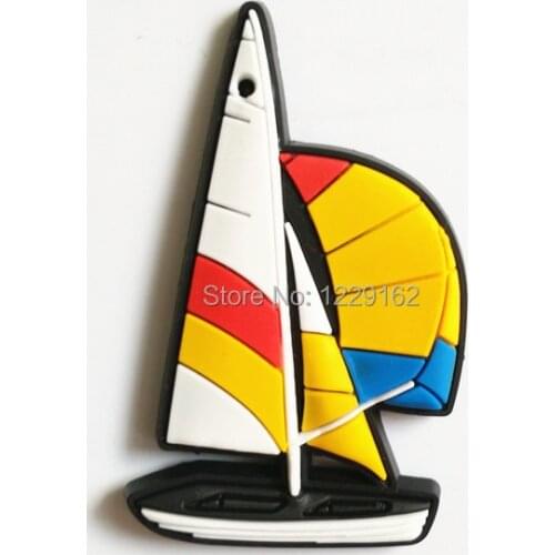 Hot sale!! Cartoon Sailing Boat fridge magnets whiteboard sticker Vehicle Silicon Gel Refrigerator Magnets Educational Kids gift