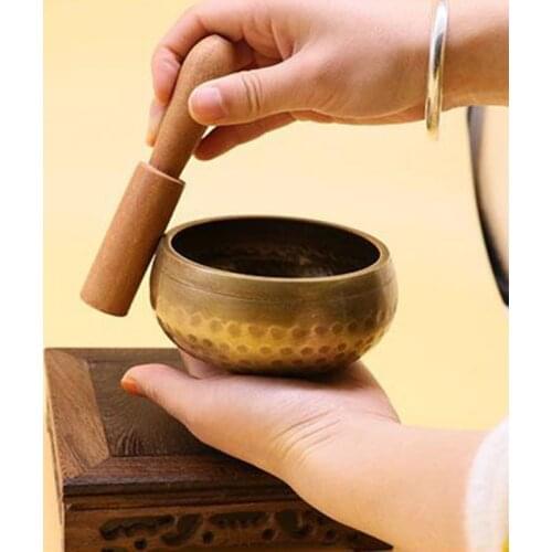 Indian Bowl Manual Tappin Buddha Religious Earthenware Bol Copper Chime Large Tibetan Bowls Luneaire Chantanting Meditation