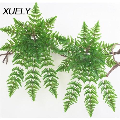 70cm Simulation fern grass green plants artificial fern persian leaves flower wall hanging plants home wedding shop decoration