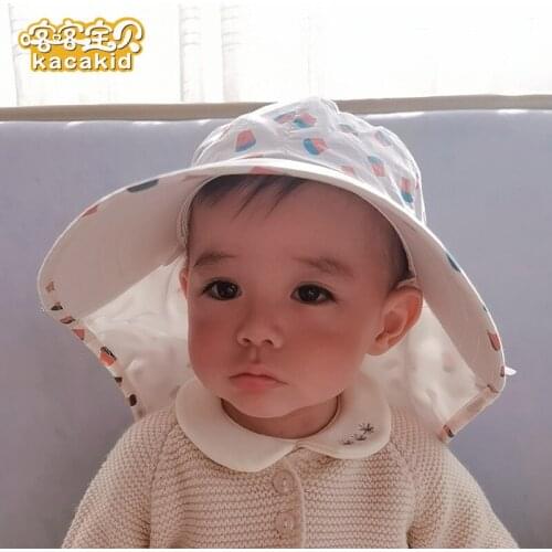 Kacakid Official Baby Sunhat Cartoon Boy Girl Baby Sunhat Lovely Cotton Comfort Boy Girl Baby Sunhat Cute Boy Baby Sunhat Ka2107