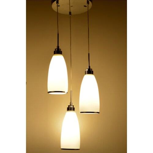 Creative glass pendant lights modern simple LED dining room art bar small pendant lamp 1/3 heads lamps hone lighting ZA