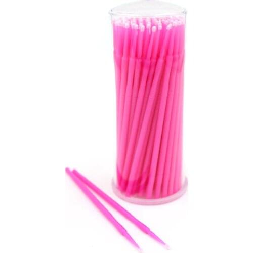 NAVINA Hot Sale New False Eyelash Extension MicroBrush 100pcs Round Cotton Stick Makeup Remover