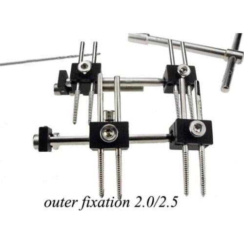 Medical orthopedics instrument stainless steel adjustable outer fixation set for animal aluminium alloy self tapping screw