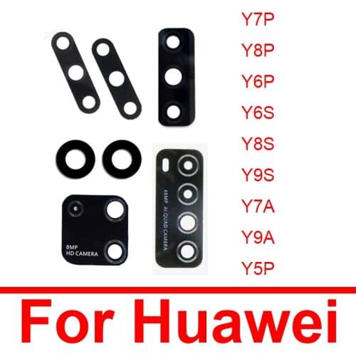 New Camera Glass Lens Back Rear Camera Glass Lens with Glue For Huawei Y7A Y9A Y5P Y7P Y8P Y6P Y6S Y8S Y9S Replacement Parts