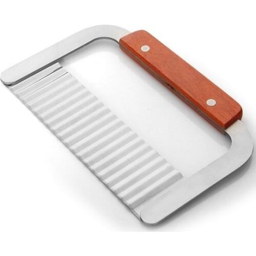 1PC Stainless Steel Big Crinkle Cut Knife Potato Chip Cutter With Wavy Blade French Fry Cutter KX 157