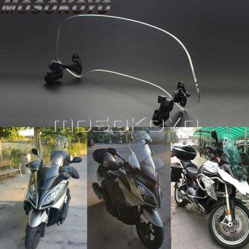 Adjustable Clamp-On Extension Screen Air Deflector Windscreen Spoiler Blade for Triumph Tiger 800 955 1050 HONDA NC 700 750