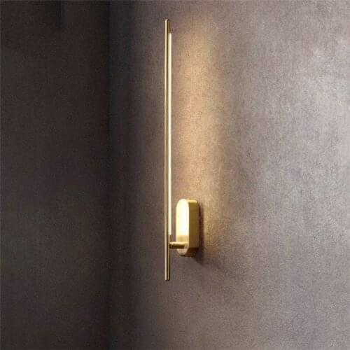 Modern Minimalis Line Wall Lamp Bedroom Bedside Wall Decor Lights Dining Room Living Room Corridor Stair Creative Led Wall Light
