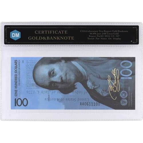 USA 100 dollors Plastic banknotes Not circulating Non-currency Collectibles for Valentines Day present