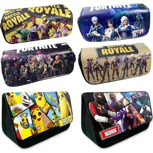 New Original Fortnite Pen Bag Children Large Capacity Game Figures Pattern Student Learning Stationery Kid Birthday Toys Gifts