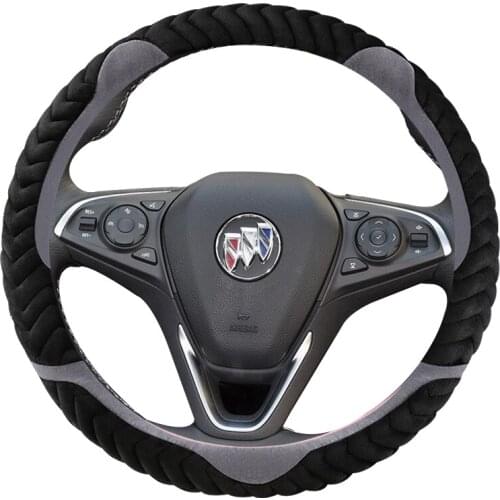 Warm Flannelette Car Steering Wheel Covers Interior Accessories 38cm for Buick lacrosse Excellet Verano Regal Car Styling
