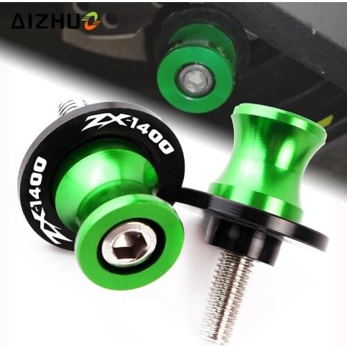 10MM CNC Motorcycle Swingarm Slider Spools Stand Screw FOR KAWASAKI ZX1400 ZX14R ZZR1400 ZX 1400 ZX 14R ZZR 1400 2006-2018