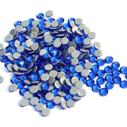 All Sizes Sapphire Hotfix Rhinestone Flatback Beauty Strass Crystal Adhesive Rhinestones For Clothes