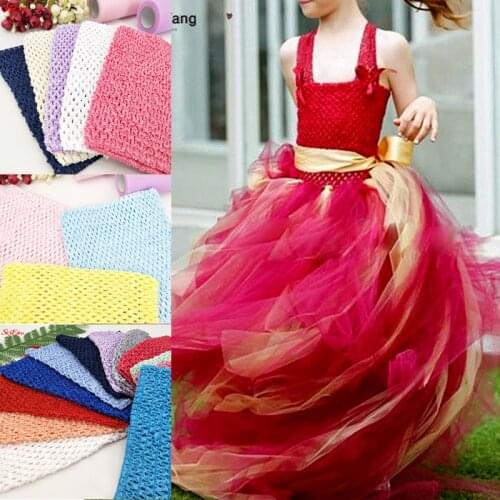 23*20cm Crochet Girl Tutu Skirt Tops Tube bandeau 15*15cm strapless Chest Wrapped Elastic Head Band Fashion Accessory 6zSH939