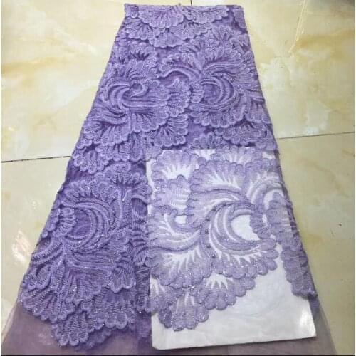 Embroideried tulle Lace fabric 5 yards African