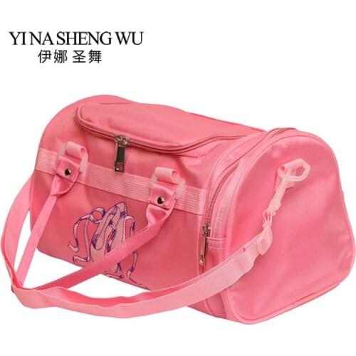 Embroidered Shoulder Ballet Dance Bags Pink Women Girls Ballet Sports Dance Backpacks Rucksack Embroidered Gym Bags For Girls