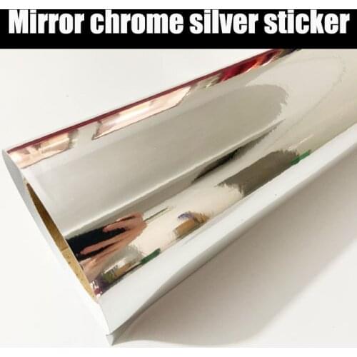 High stretchable mirror silver Chrome Mirror flexible Vinyl Wrap Sheet Roll Film Car Sticker Decal Sheet