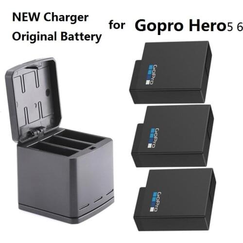 NEW For Gopro HERO 7 100% Original Battery Gopro 5 6 batteries 3-way charger BOX Battery case for GoPro HERO 7 Camera Clownfish