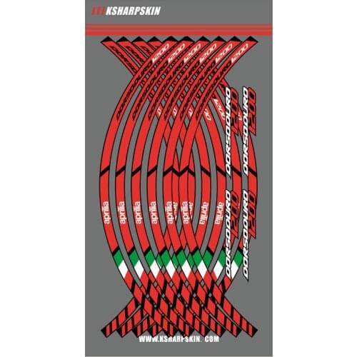12X motorcycle outer ring sticker stripe wheel accessories decorative reflective decals for APRILIA DORSODURO1200 dorsoduro 1200